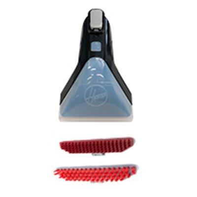 Hoover carpet cleaner attachment with two interchangeable brush heads, designed for effective targeted cleaning on carpets and upholstery.