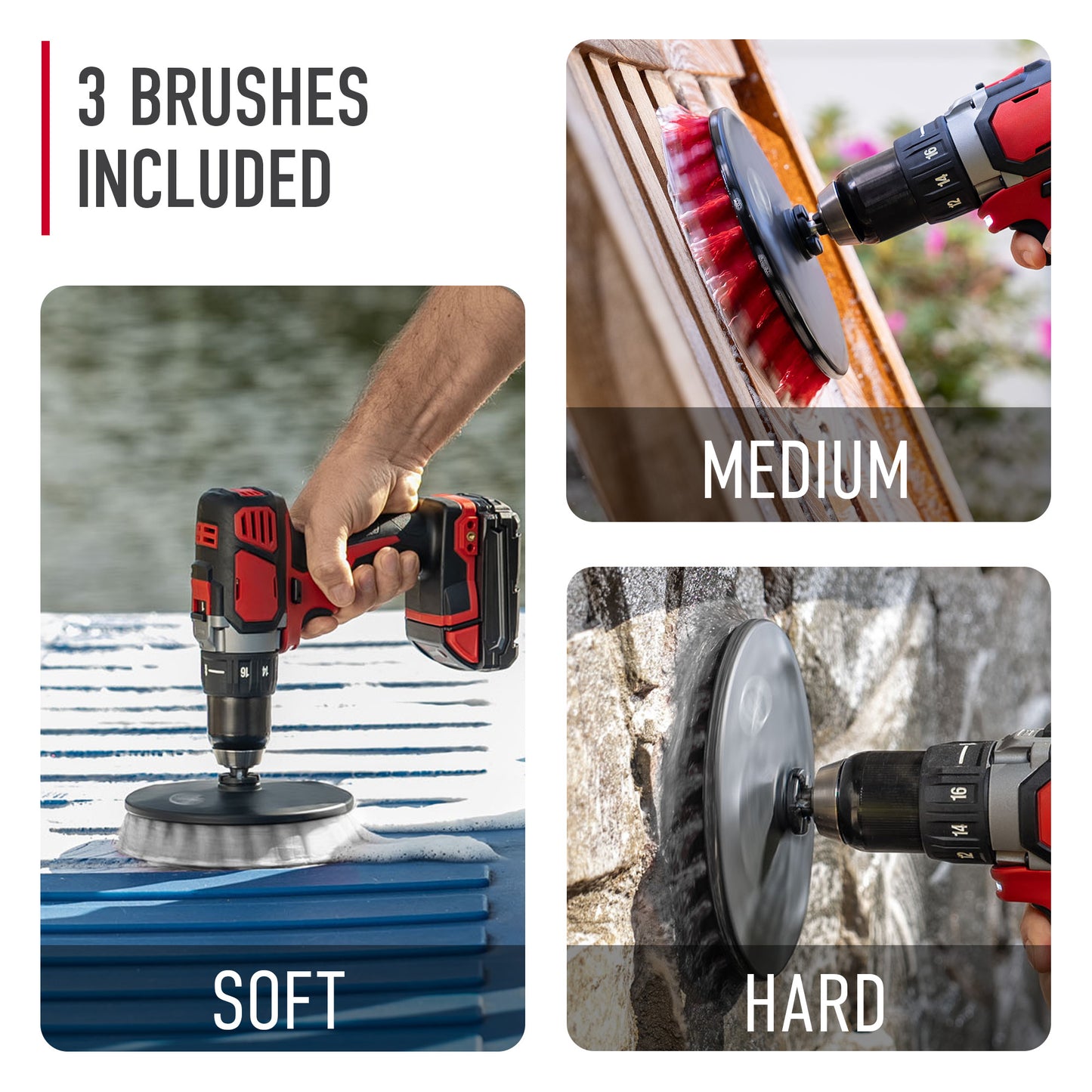ONEPWR Telescoping Cordless Scrubber + Multi-Purpose Brush Bundle