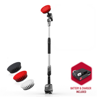 ONEPWR Telescoping Cordless Scrubber + Multi-Purpose Brush Bundle