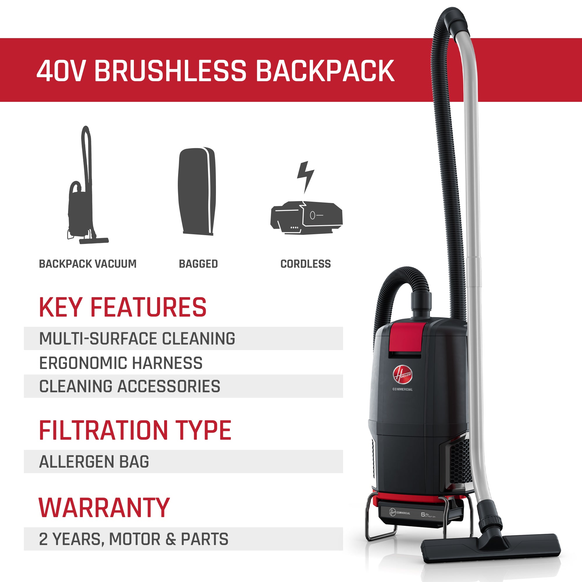 Commercial 40V Brushless Backpack Kit