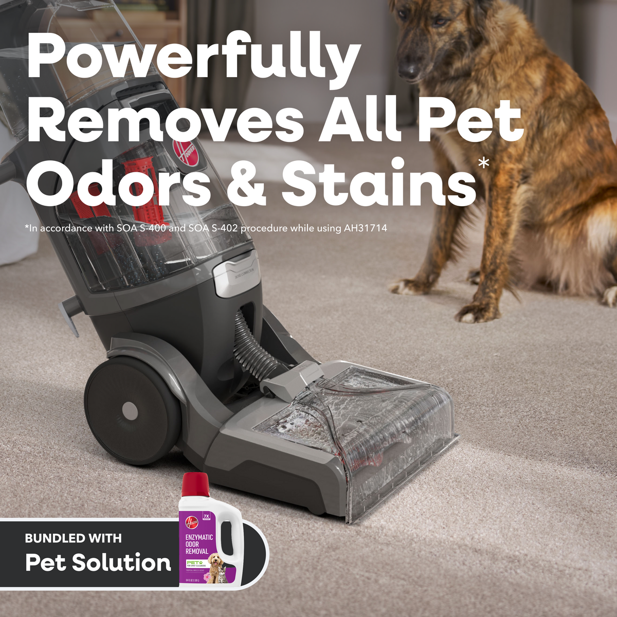 Hoover SmartWash Pet XL Carpet Cleaner + Hoover Oxy Pet Carpet Cleaner 50oz Bundle