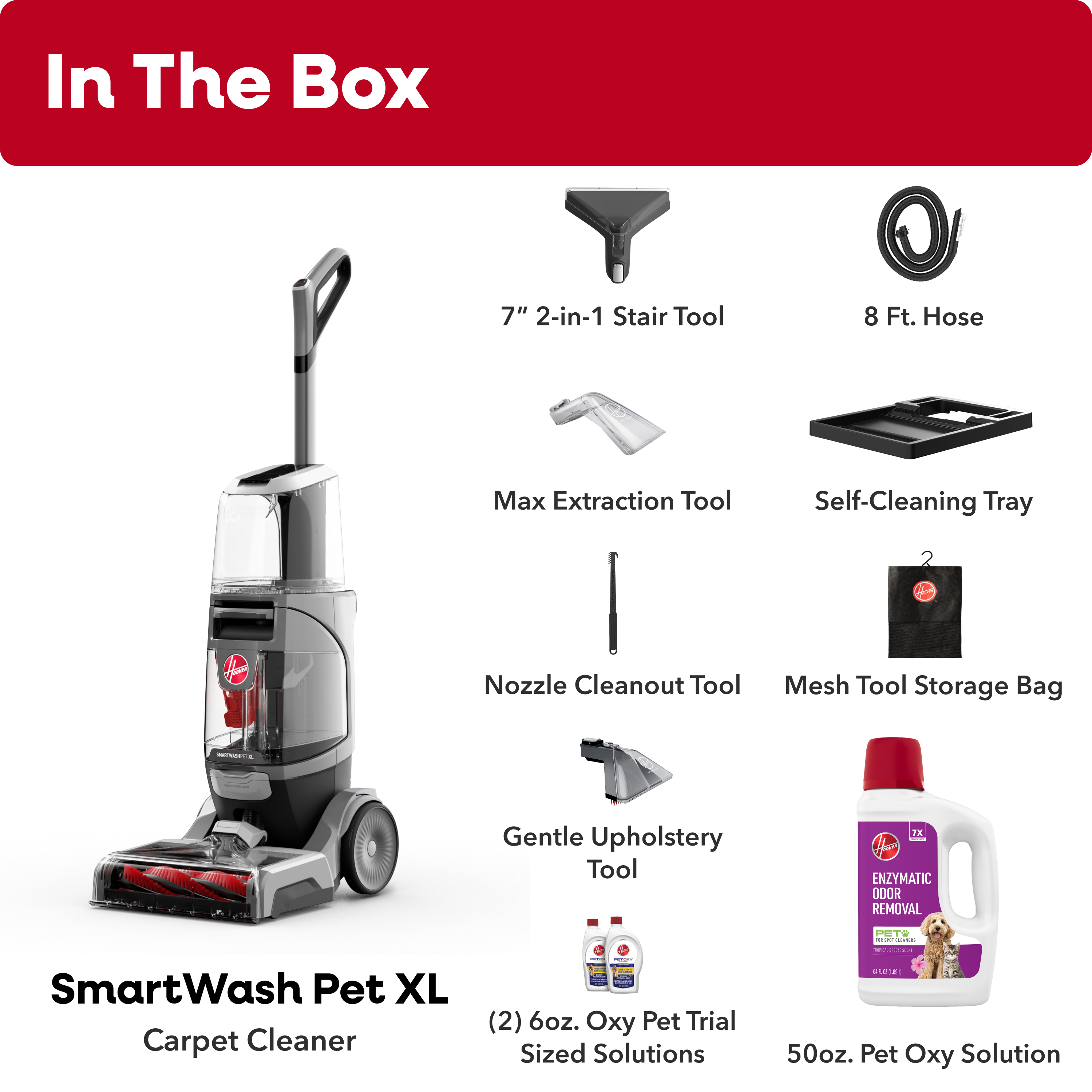 Hoover SmartWash Pet XL Carpet Cleaner + Hoover Oxy Pet Carpet Cleaner 50oz Bundle