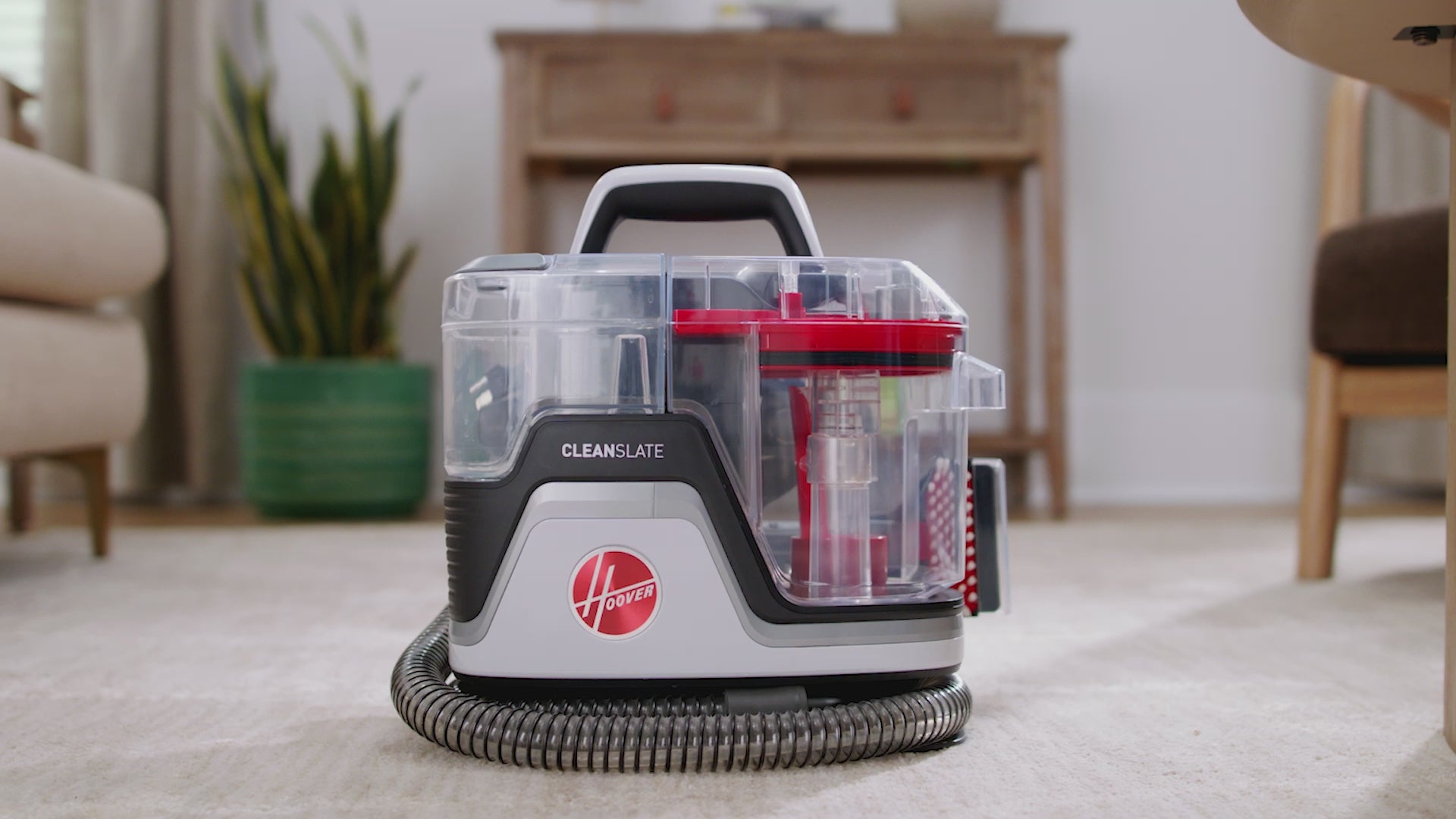 Load video: Video of Cleanslate XL in action using the included attachments, showcasing its cleaning versatility.