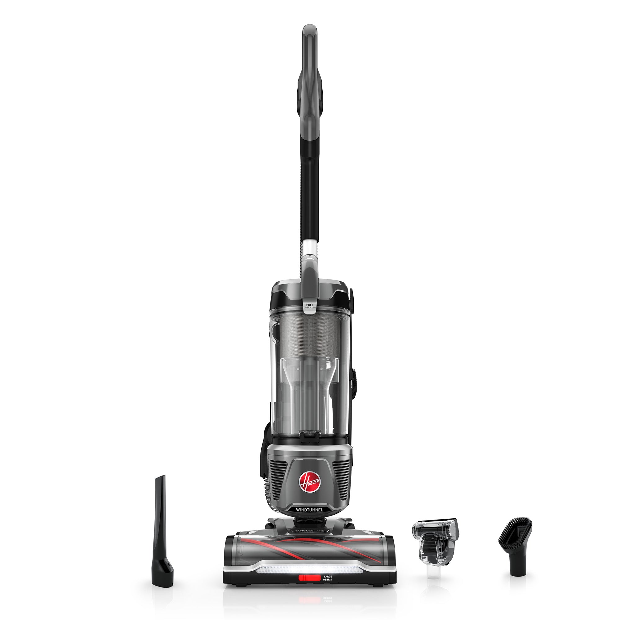 WindTunnel Tangle Guard Upright Vacuum with LED Crevice Tool Hoover