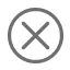 Circle with x in the middle cancel icon 