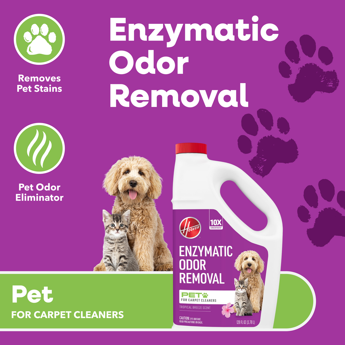 Hoover Enzymatic Pet Carpet Cleaner Solution 128oz