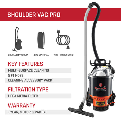 Commercial Shoulder Vac Pro Backpack Vacuum