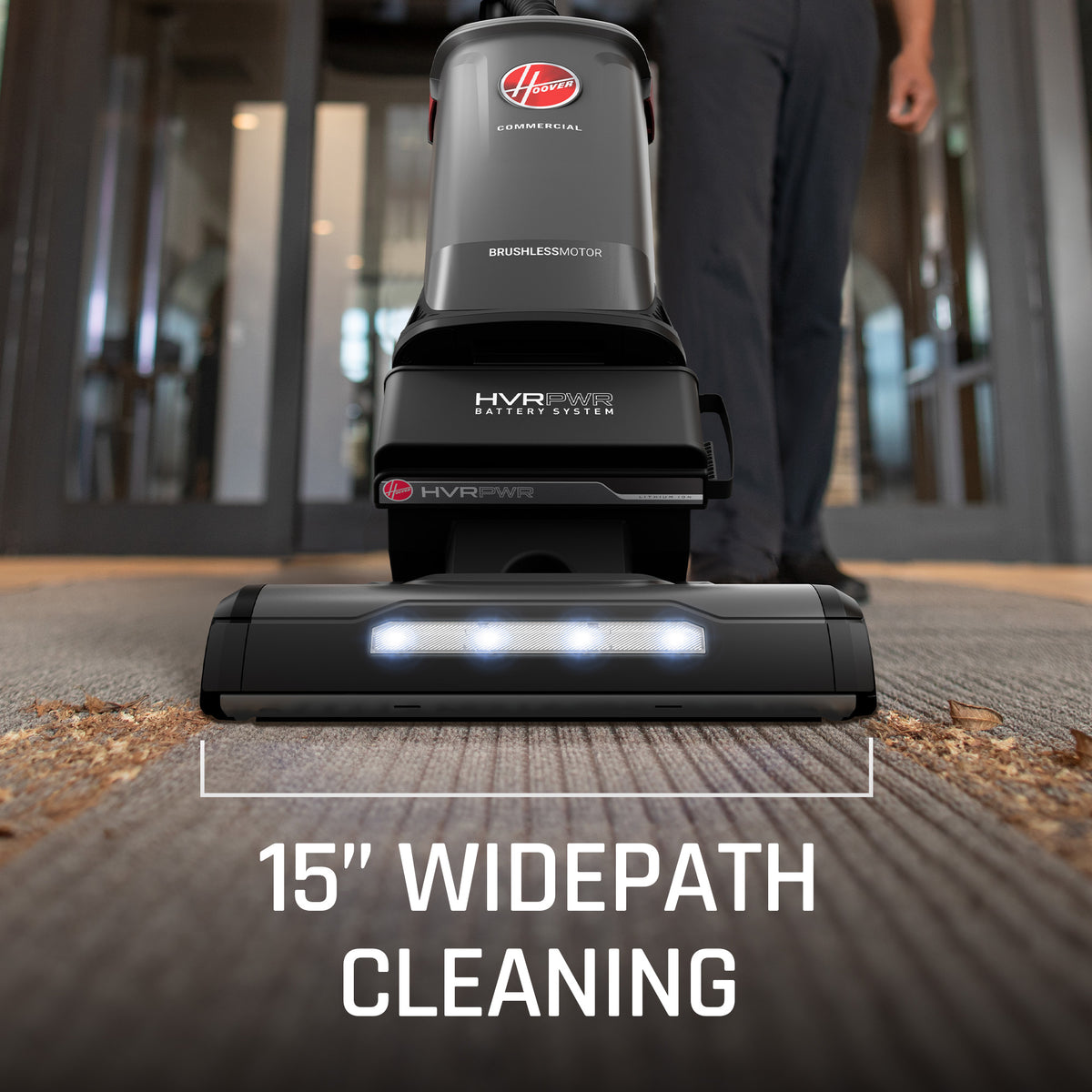 Hoover Commercial HVRPWR 15" 40V Upright with Tools - Kitted