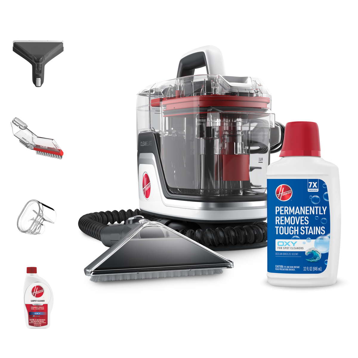 Hoover CleanSlate Pet Spot Cleaner + Hoover Oxy Spot Cleaner Solution 32oz Bundle