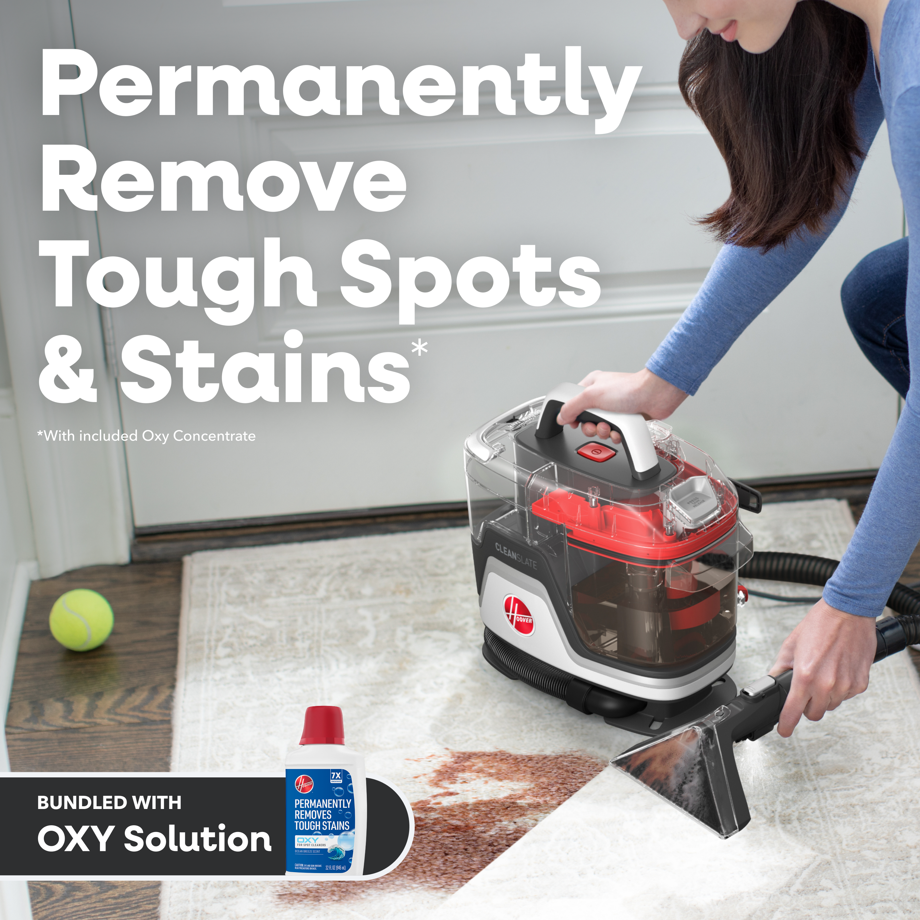 Hoover CleanSlate Pet Spot Cleaner + Hoover Oxy Spot Cleaner Solution 32oz Bundle