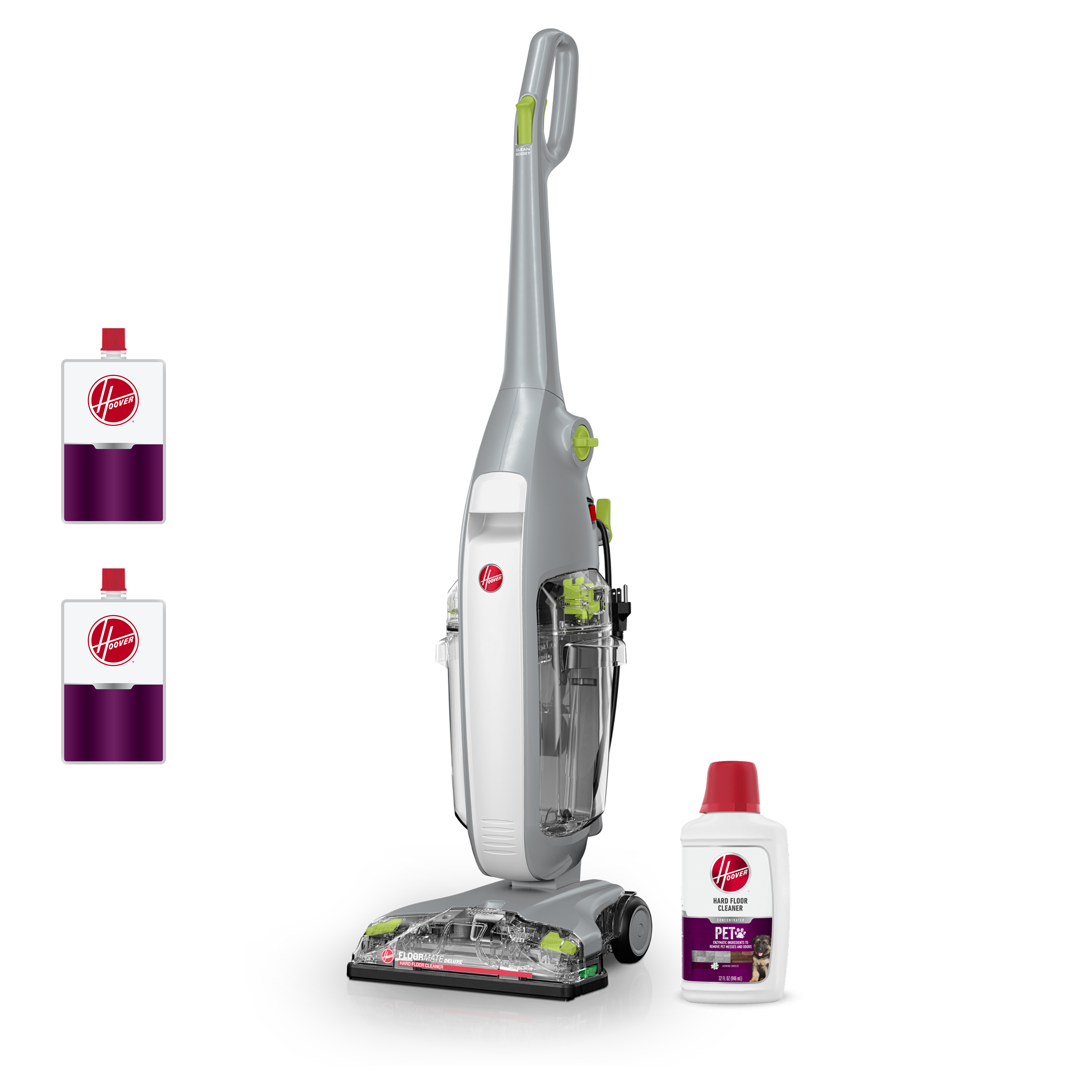 Hoover FloorMate Lux Hard Floor Cleaner + Hoover Pet Hard Floor Solution 32 oz Bundle