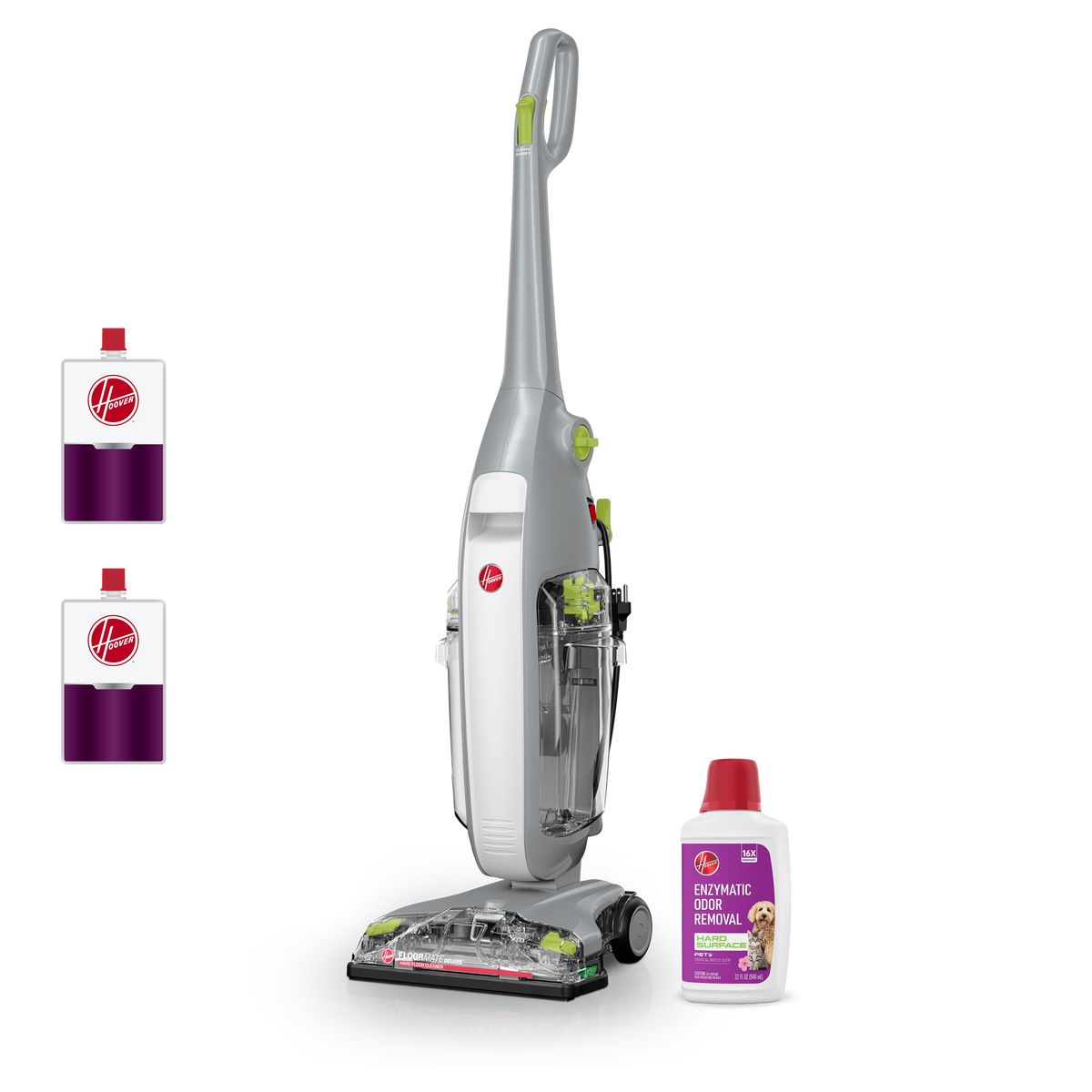 Hoover FloorMate Lux Hard Floor Cleaner + Hoover Pet Hard Floor Solution 32 oz Bundle