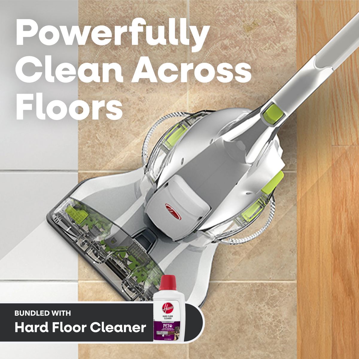 Hoover FloorMate Lux Hard Floor Cleaner + Hoover Pet Hard Floor Solution 32 oz Bundle