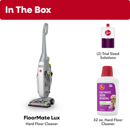 Hoover FloorMate Lux Hard Floor Cleaner + Hoover Pet Hard Floor Solution 32 oz Bundle