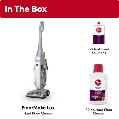 Hoover FloorMate Lux Hard Floor Cleaner + Hoover Pet Hard Floor Solution 32 oz Bundle