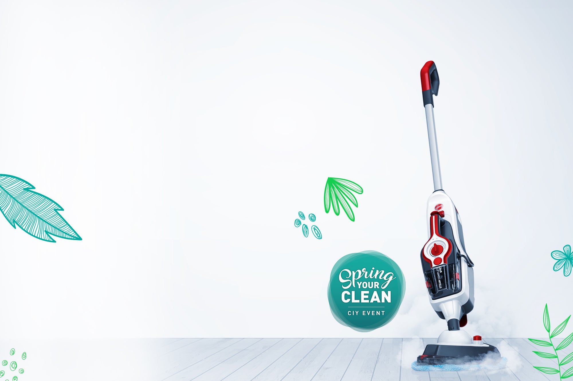 HOOVER Steam Complete Pet Steam Mop, Hard Floor Steam Cleaner with