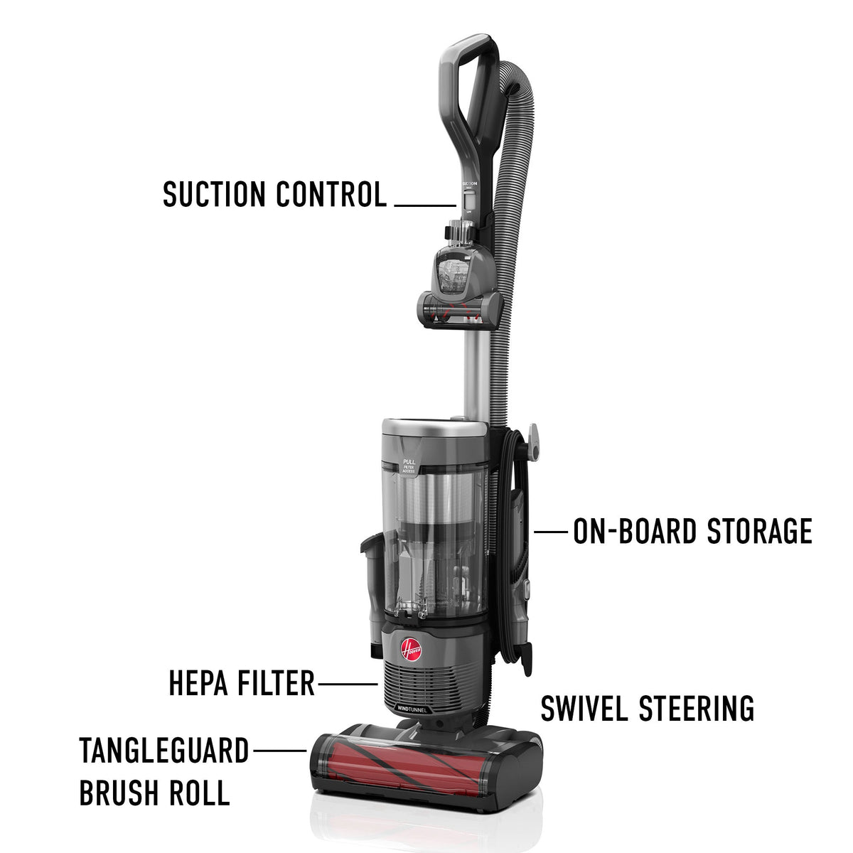 Hoover WindTunnel Swivel Pet Upright Vacuum & Pet Carpet Powder Bundle
