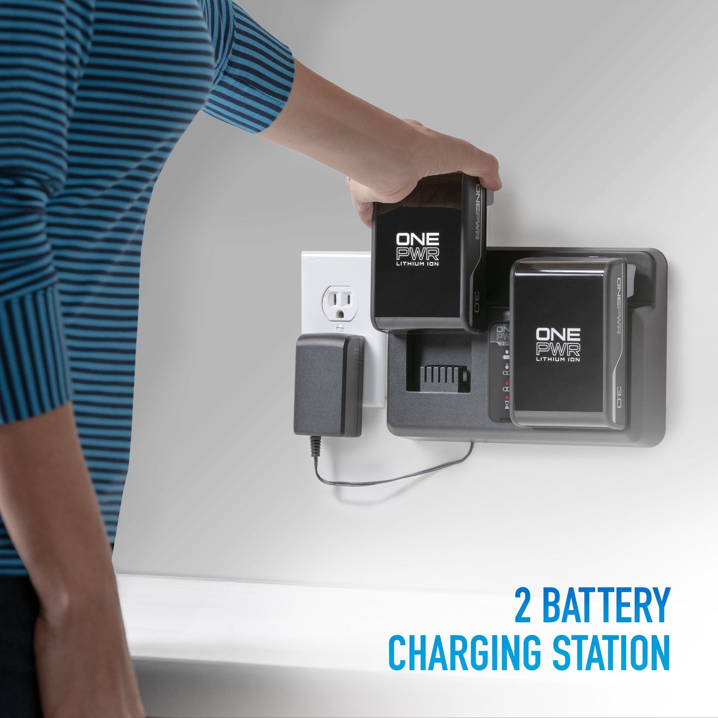 Dual Bay Charger with Two 4.0 AH Max Battery Kit
