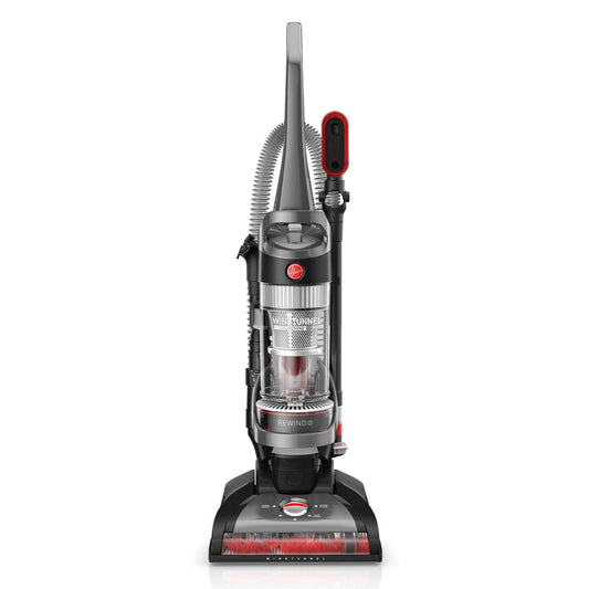 Front view of the Hoover windtunnel cord rewind pro upright vacuum cleaner